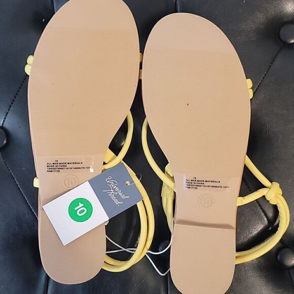 Universal Thread Women's Petal Yellow Tubular Sandals - Picture 5 of 7